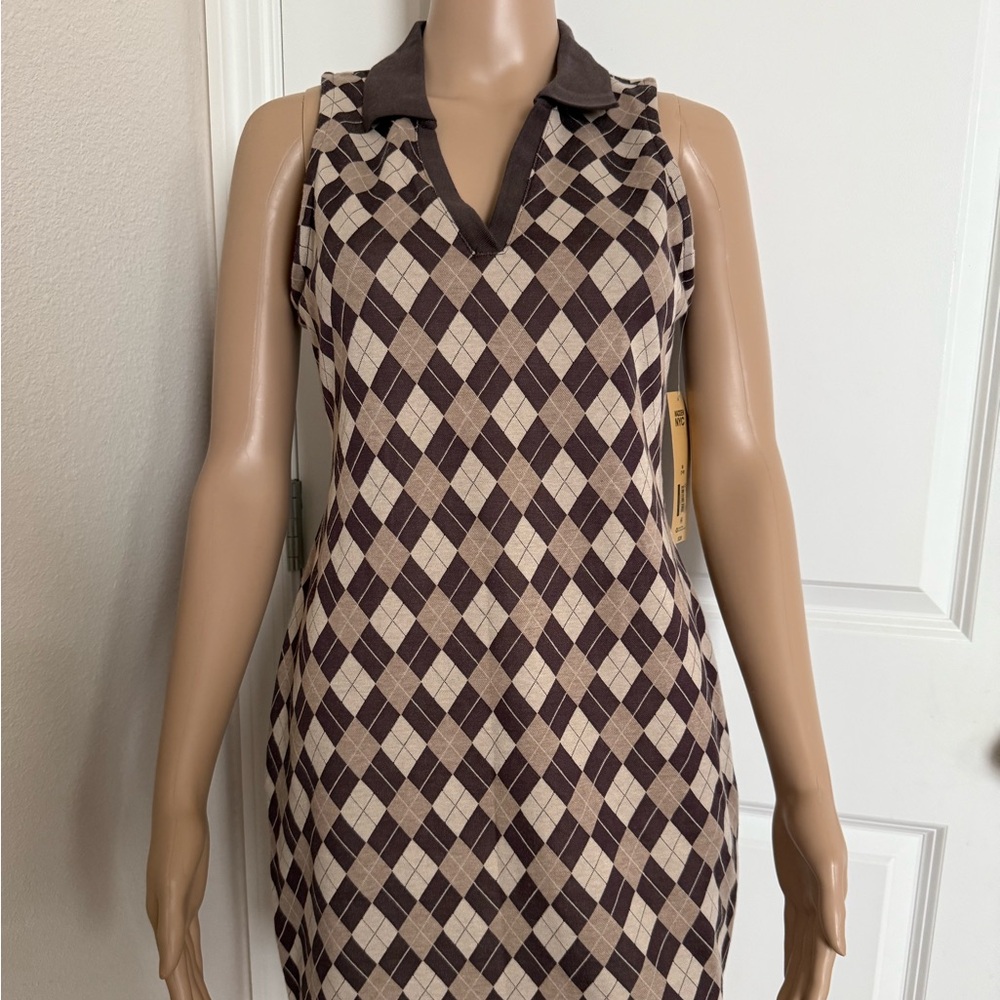 Sleeveless V-Neck Polo Dress